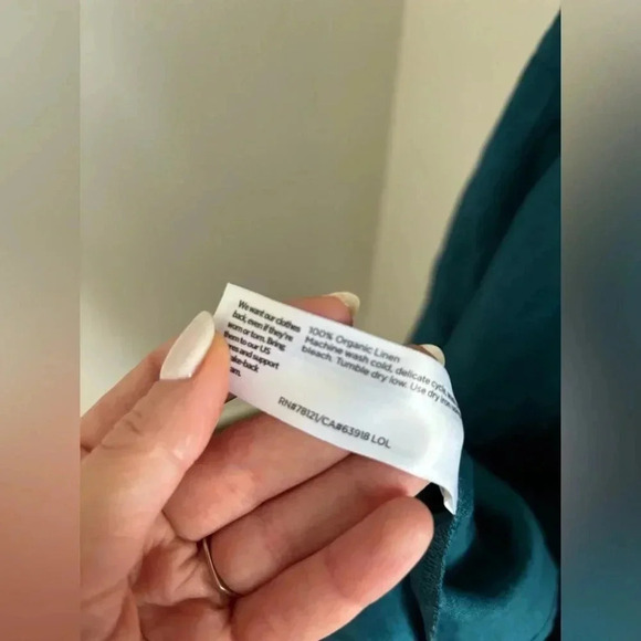 Eileen Fisher Washed Organic Linen Delave Tiered Dress NWT - Picture 10 of 13